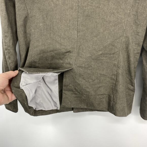 Laveer Barneys NY Military Style Blazer Women Size 4 Jacket Gray Silver - Picture 9 of 13